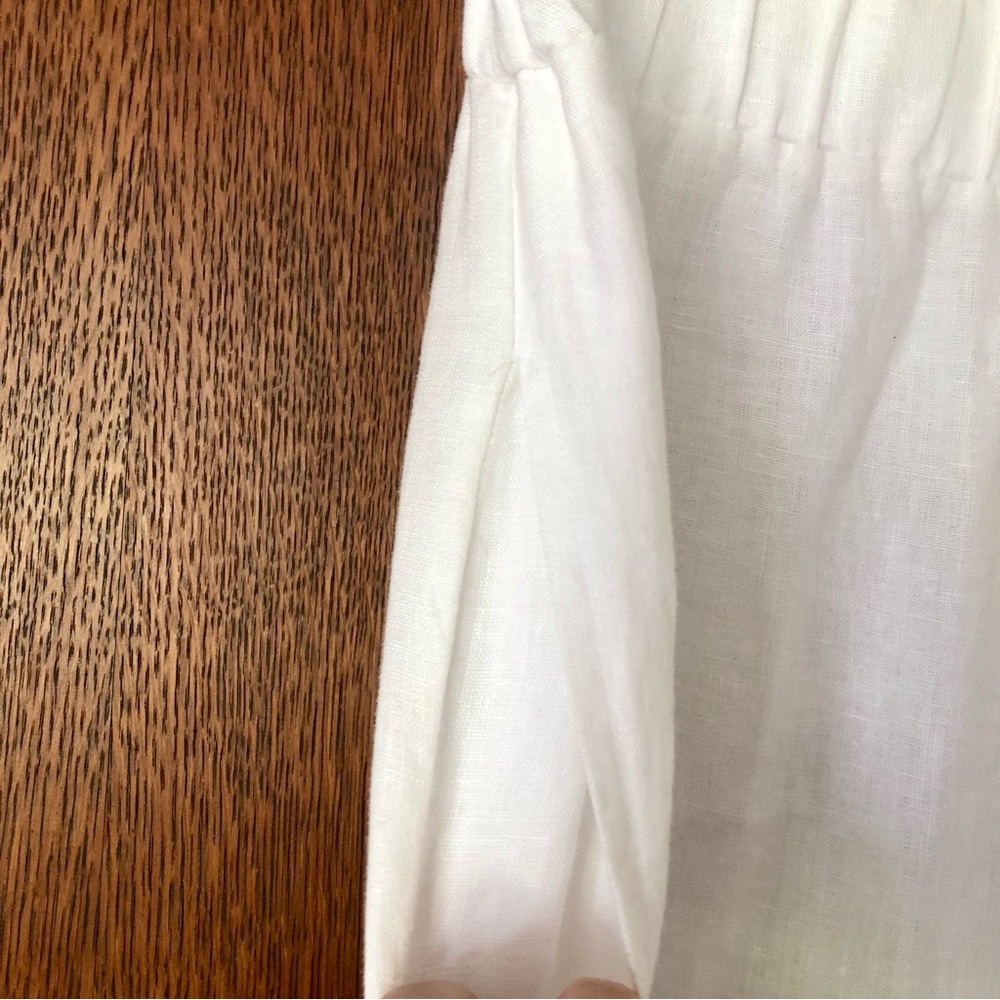 White Linen Pants Elliott Lauren with Pockets! XL NWOT - Picture 5 of 9